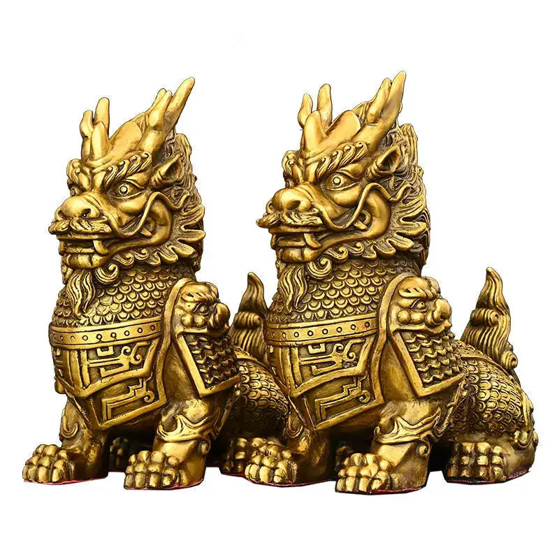 Brass Copper Unicorn Statues