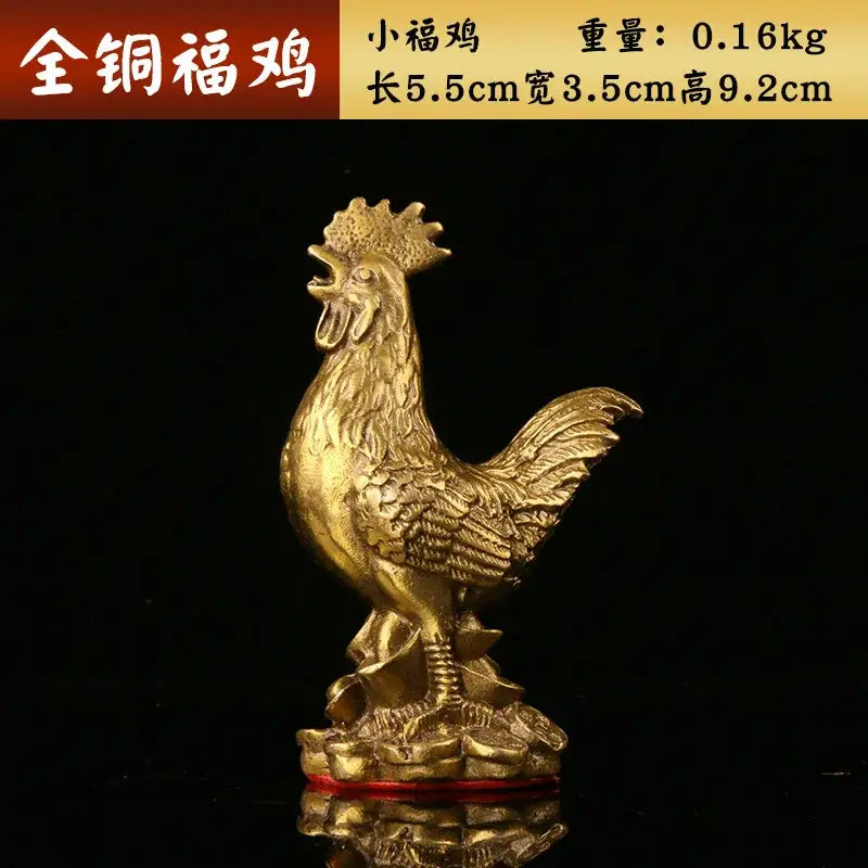 Brass Rooster Figurine