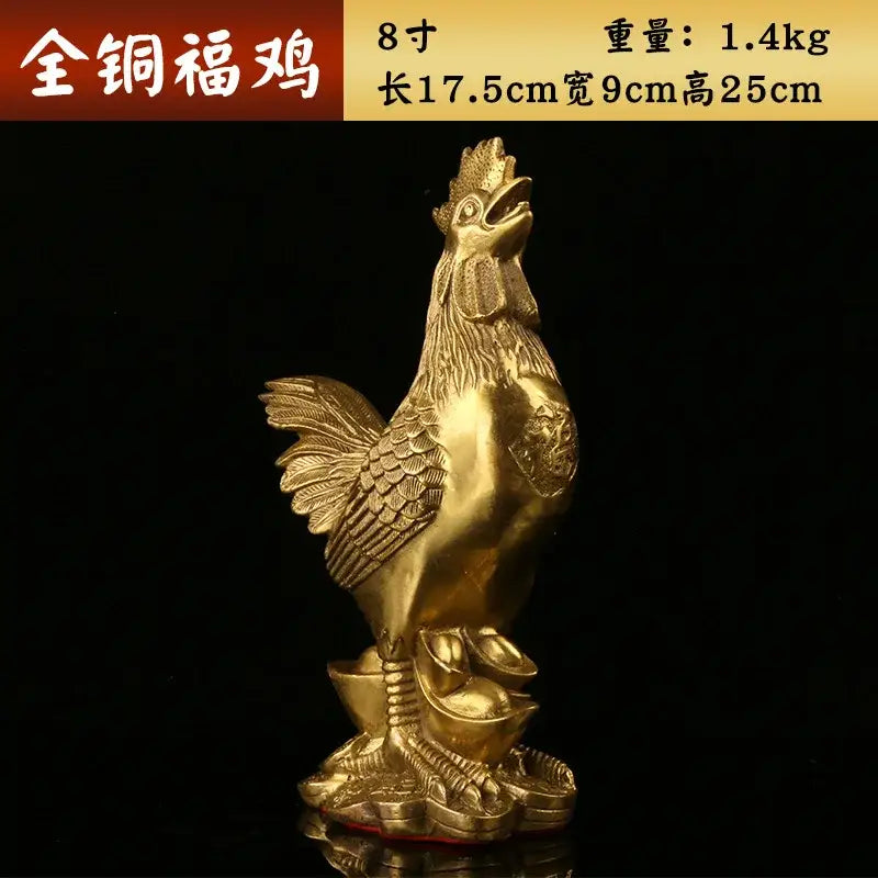 Brass Rooster Figurine