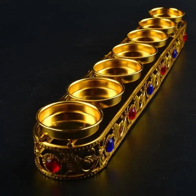 Gold Gem Candlestick Stand