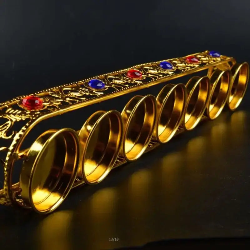 Gold Gem Candlestick Stand