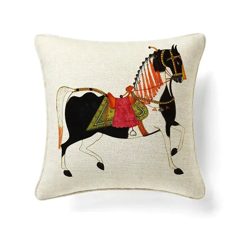 Cream Horse Linen Cover