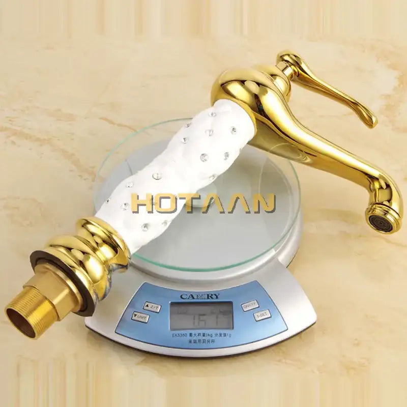 White Gold Basin Faucet