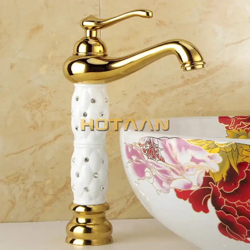 White Gold Basin Faucet