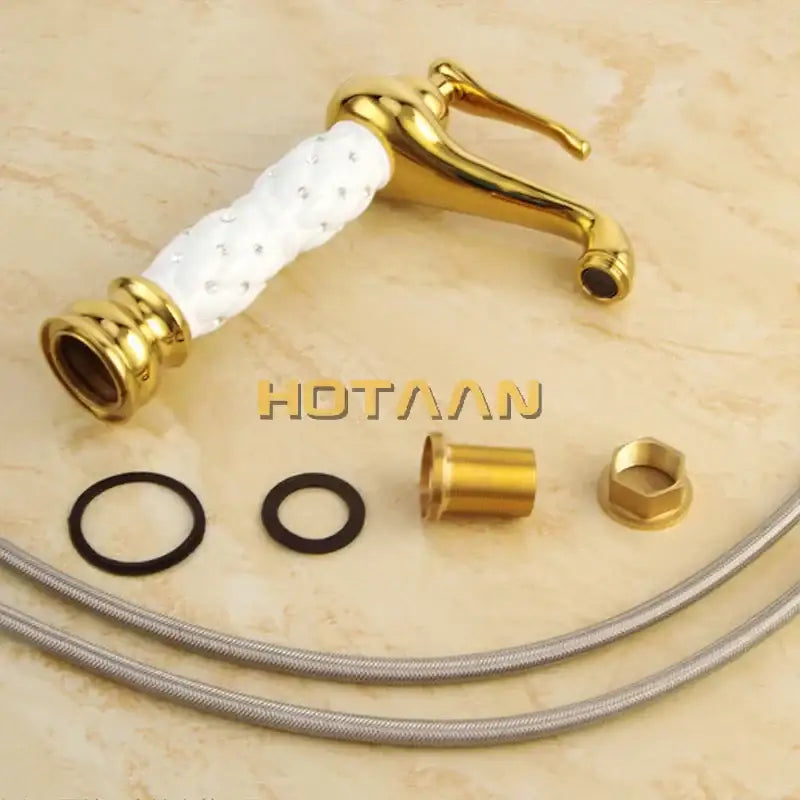 White Gold Basin Faucet