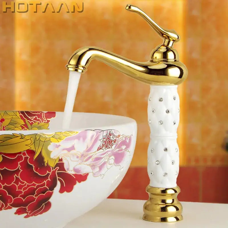 White Gold Basin Faucet