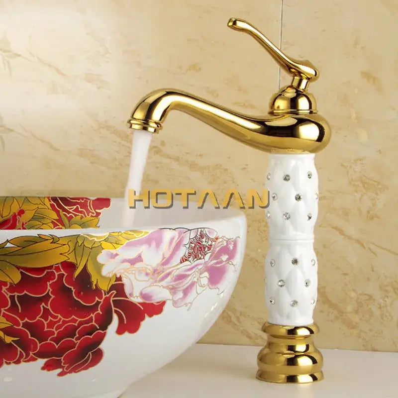 White Gold Basin Faucet