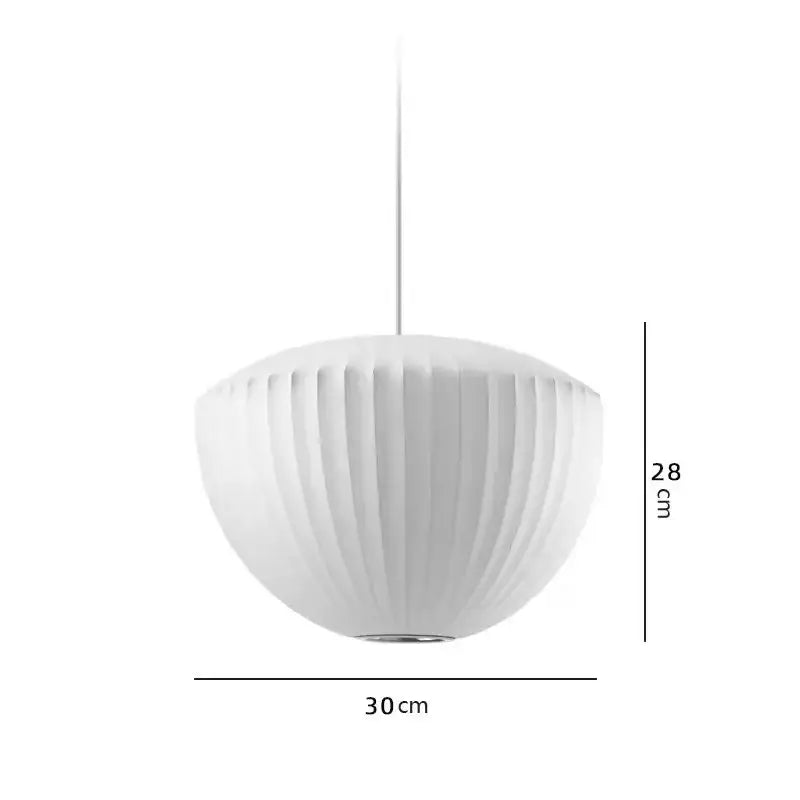 White Silk Pendant Chandelier