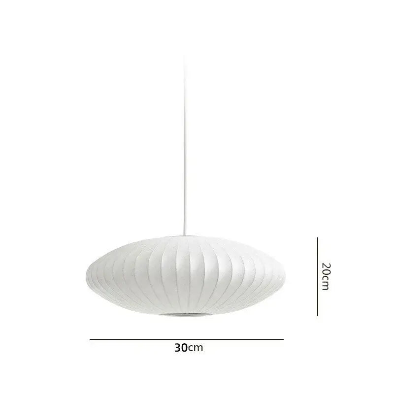 White Silk Pendant Chandelier