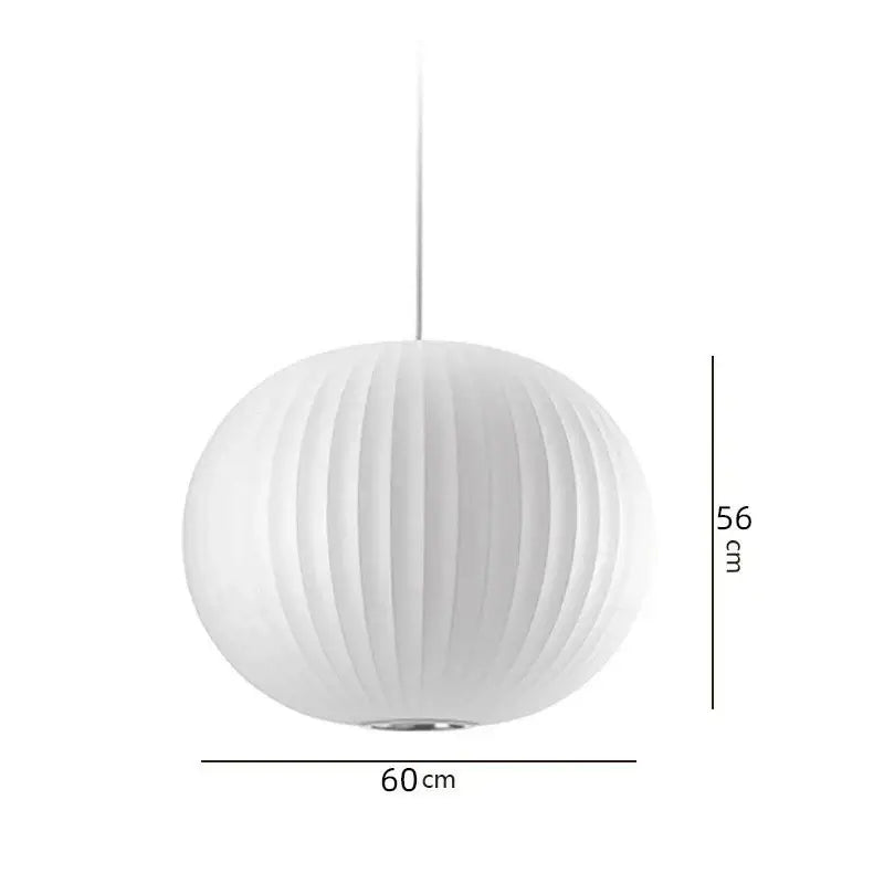 White Silk Pendant Chandelier