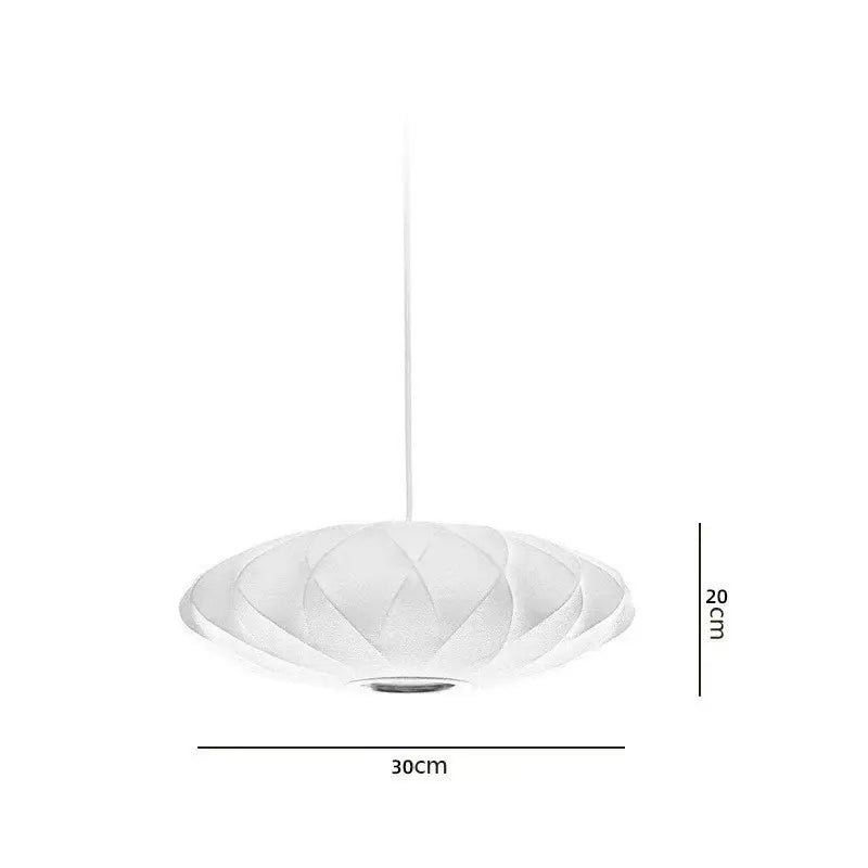 White Silk Pendant Chandelier