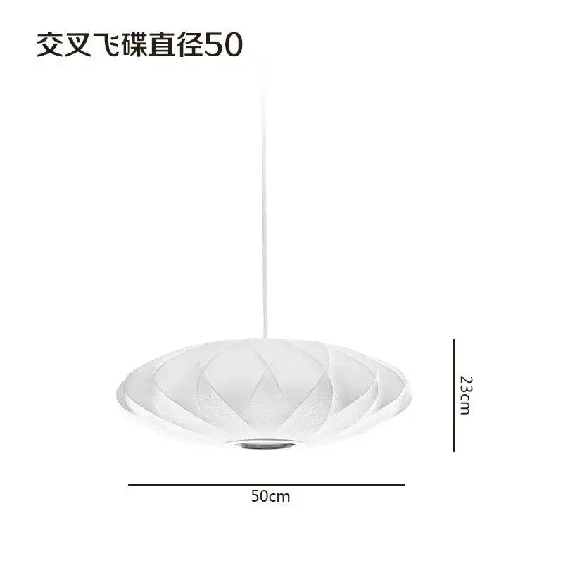 White Silk Pendant Chandelier