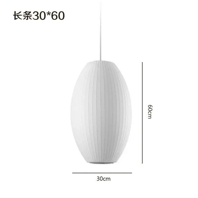 White Silk Pendant Chandelier