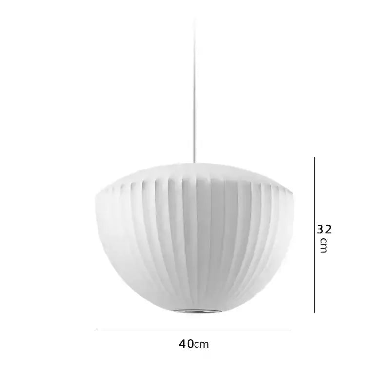 White Silk Pendant Chandelier