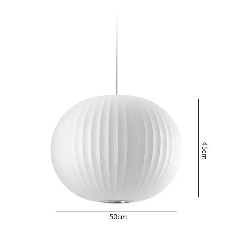White Silk Pendant Chandelier