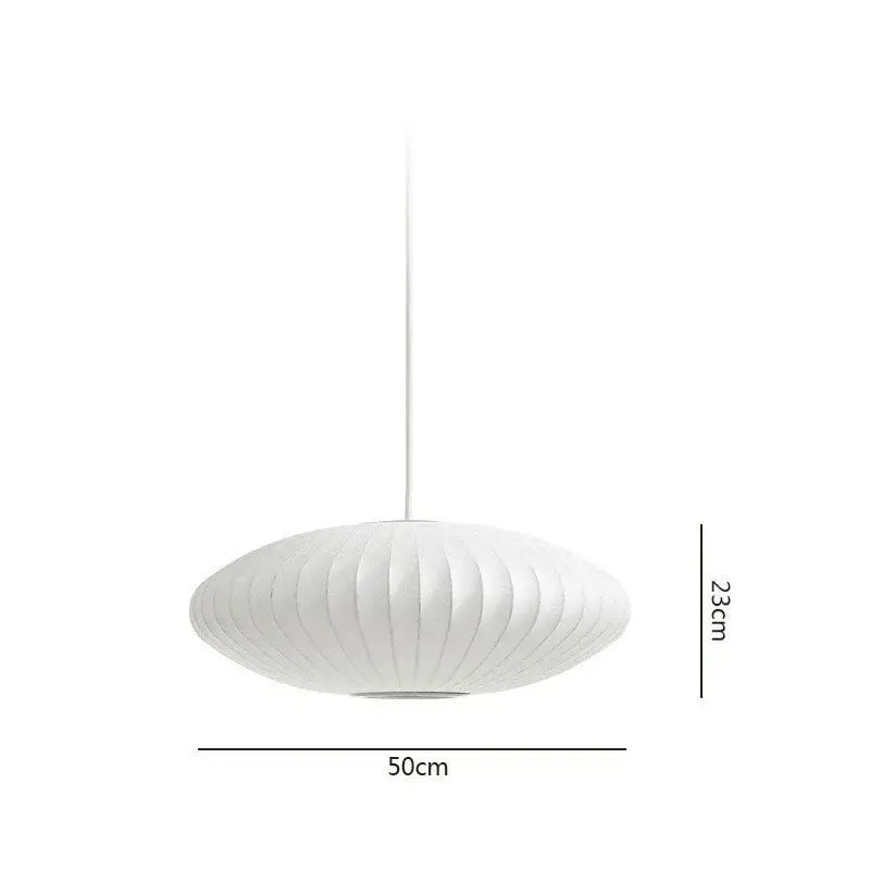 White Silk Pendant Chandelier