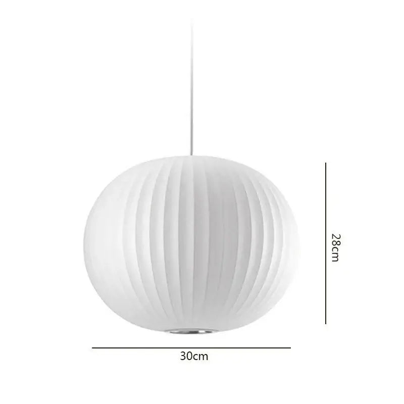 White Silk Pendant Chandelier