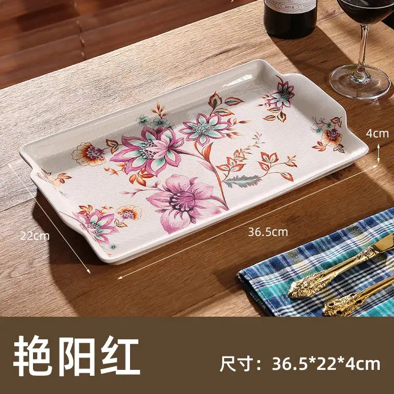 Paisley Ceramic Serving Tray