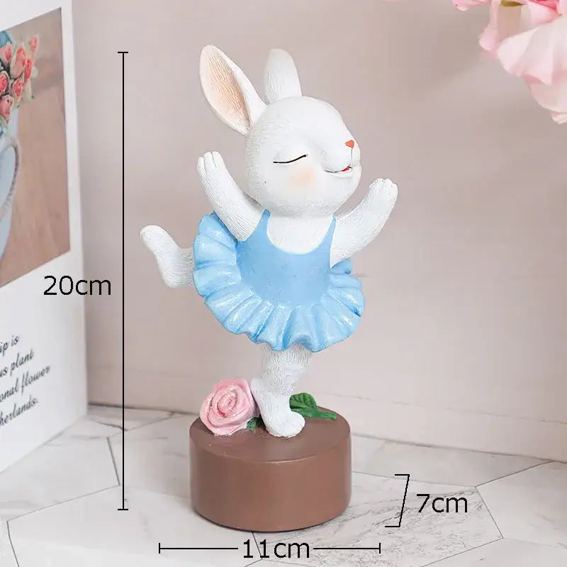 Resin Rabbit Dancer Sculptures