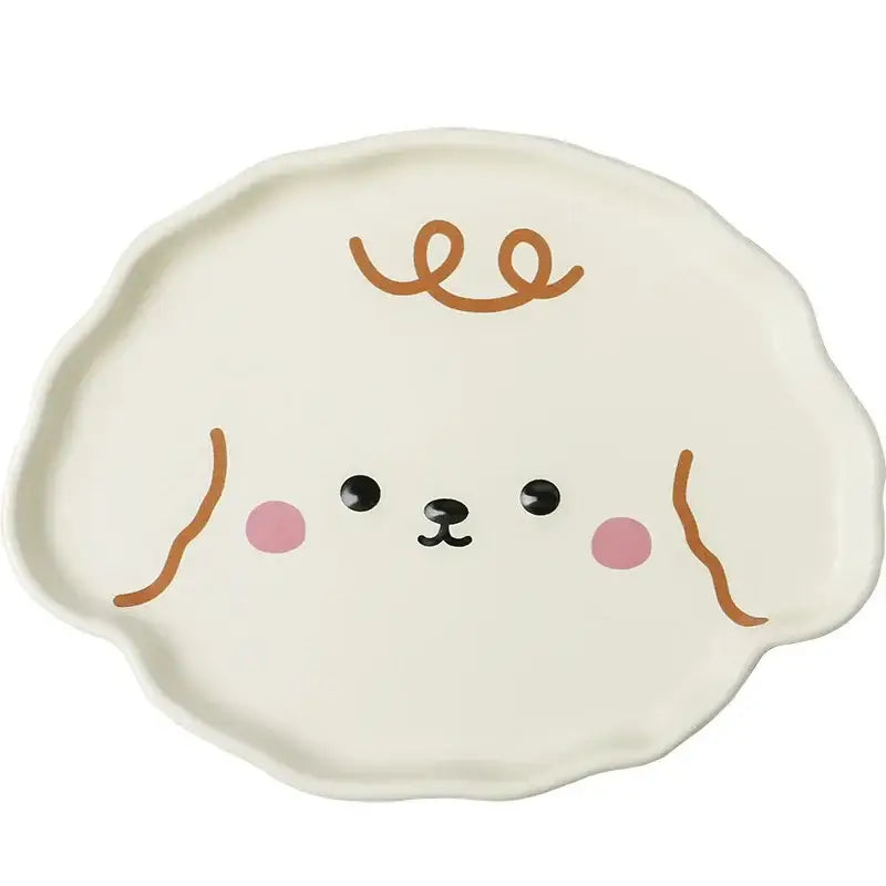 Cartoon Dog Ceramic Plate