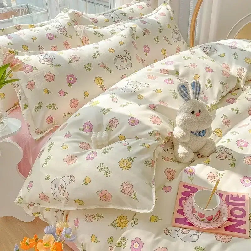 Bunny Flower Bedding Set
