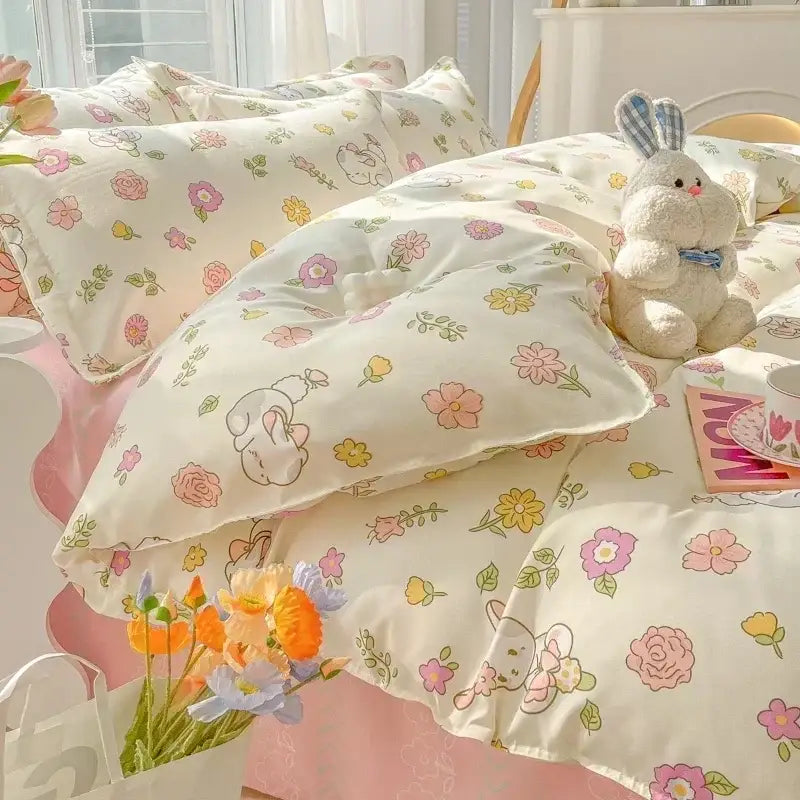 Bunny Flower Bedding Set