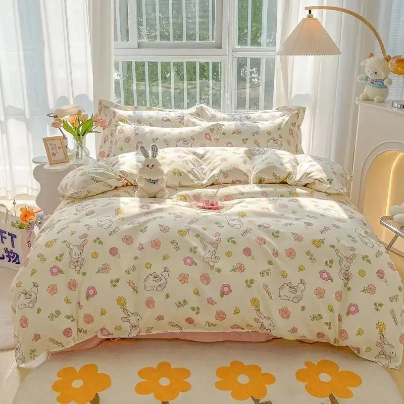 Bunny Flower Bedding Set