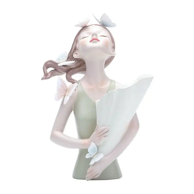 Butterfly Girl Flower Vase