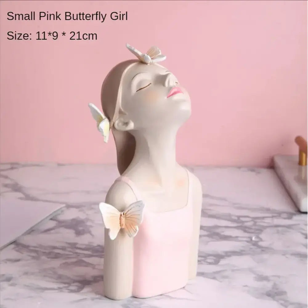Butterfly Girl Flower Vase