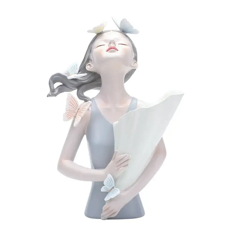 Butterfly Girl Flower Vase
