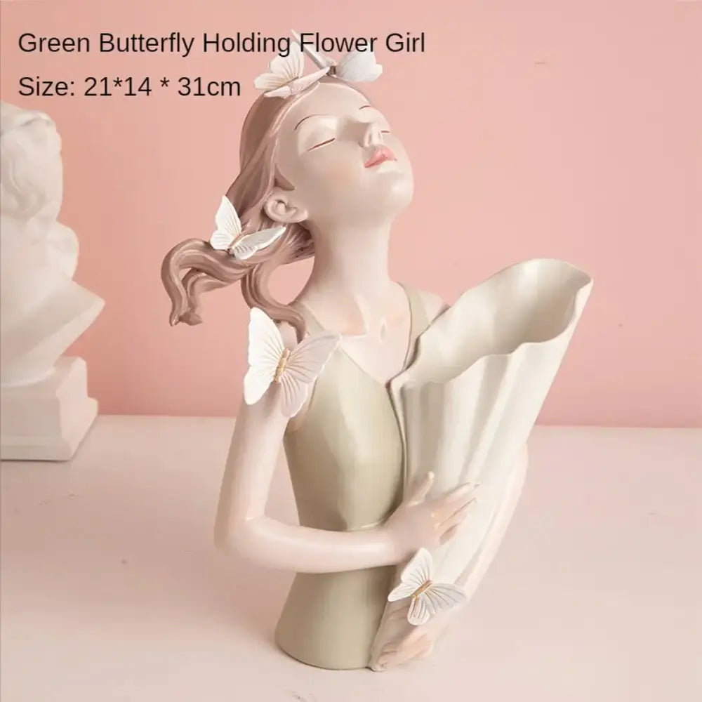 Butterfly Girl Flower Vase