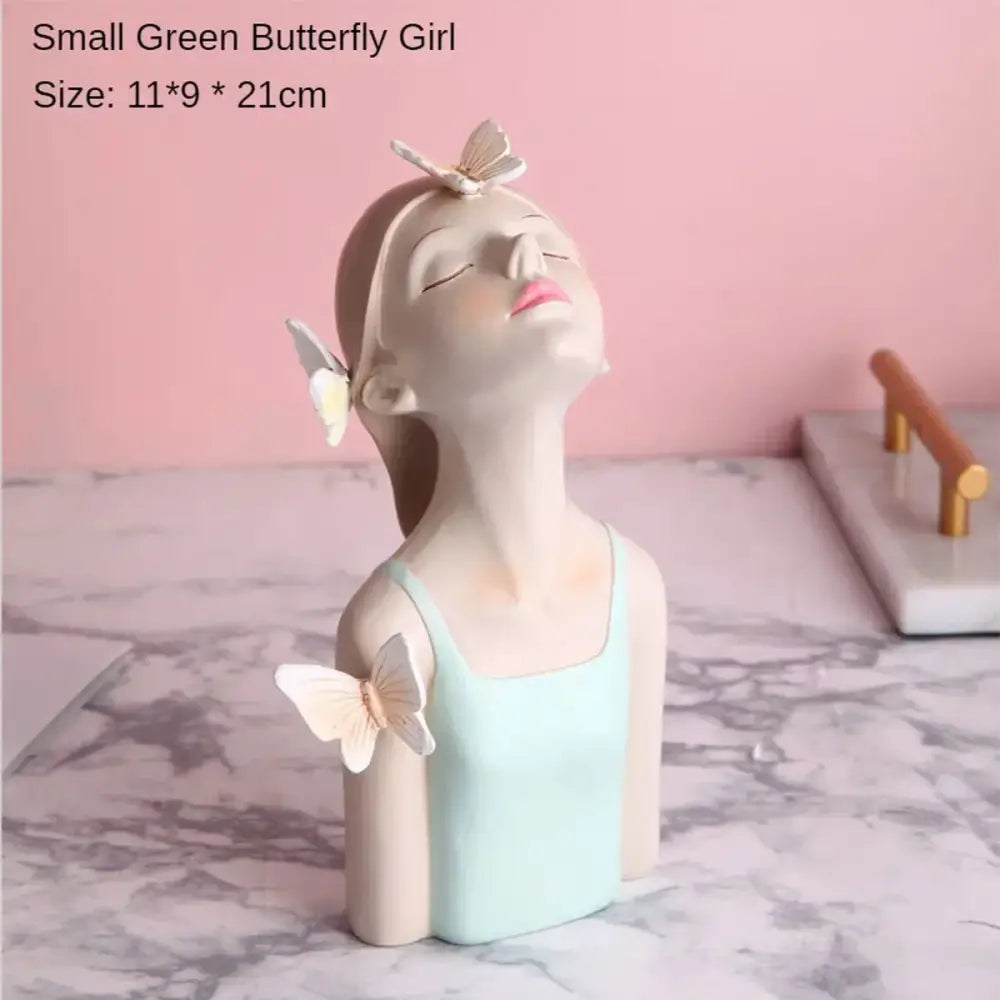 Butterfly Girl Flower Vase