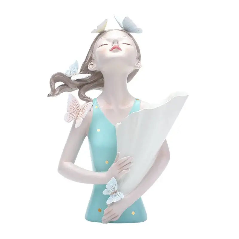 Butterfly Girl Flower Vase