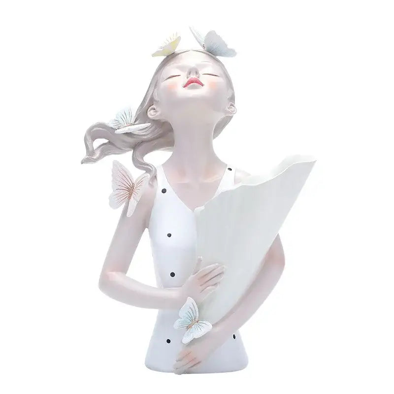 Butterfly Girl Flower Vase