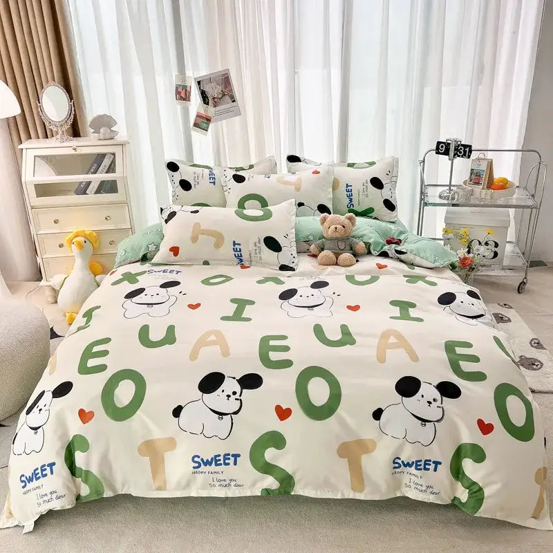 Cartoon Dog Duvet Set