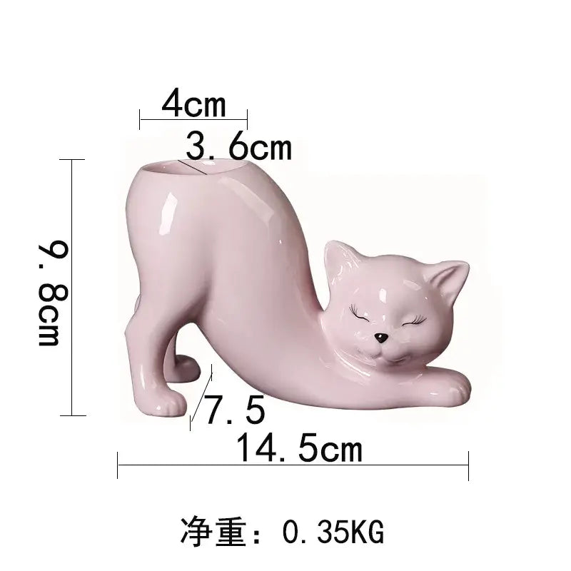 Ceramic Cat Tail Planter