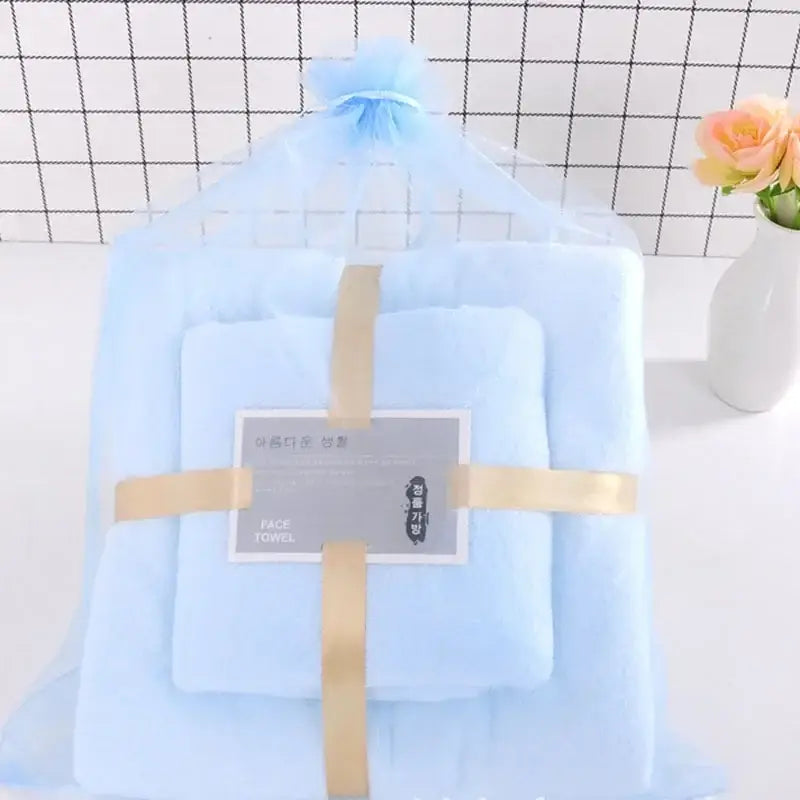 Coral Velvet Bath Towel Set