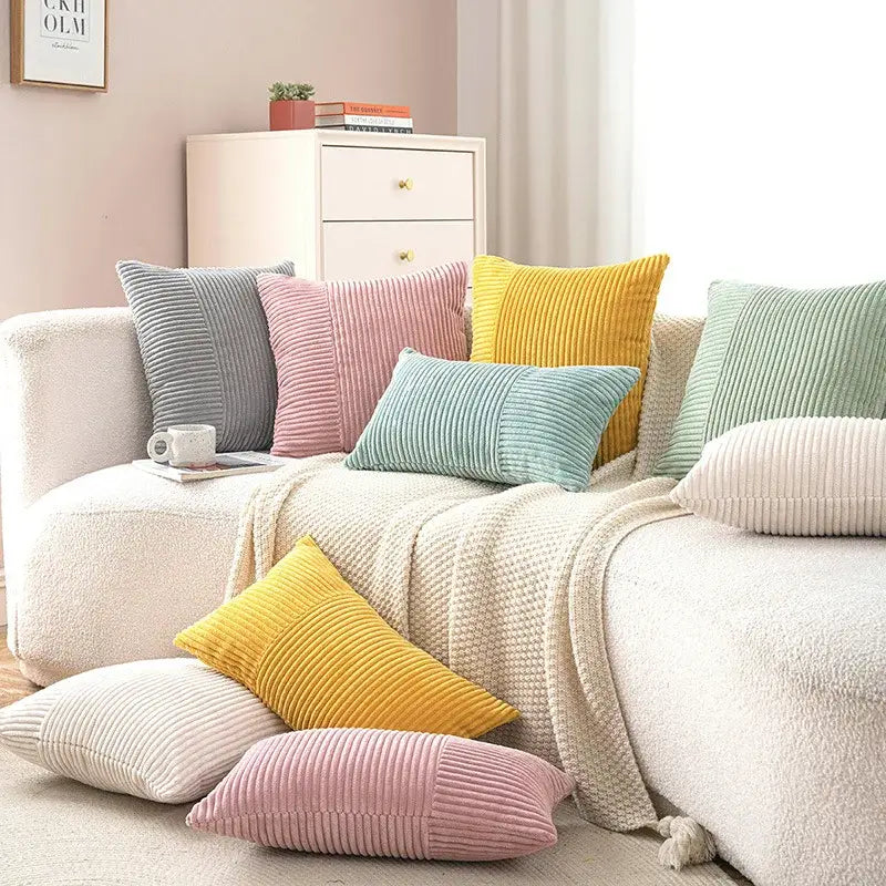 Corduroy Striped Body Pillow