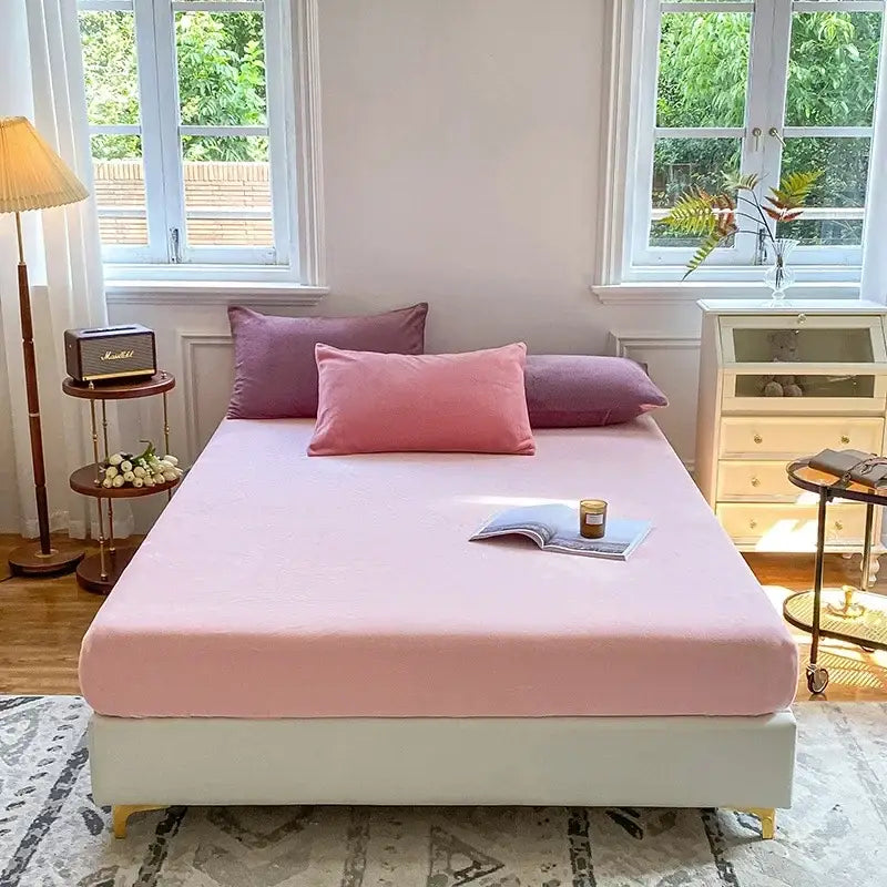 Flannel Plush Bed Sheet Set