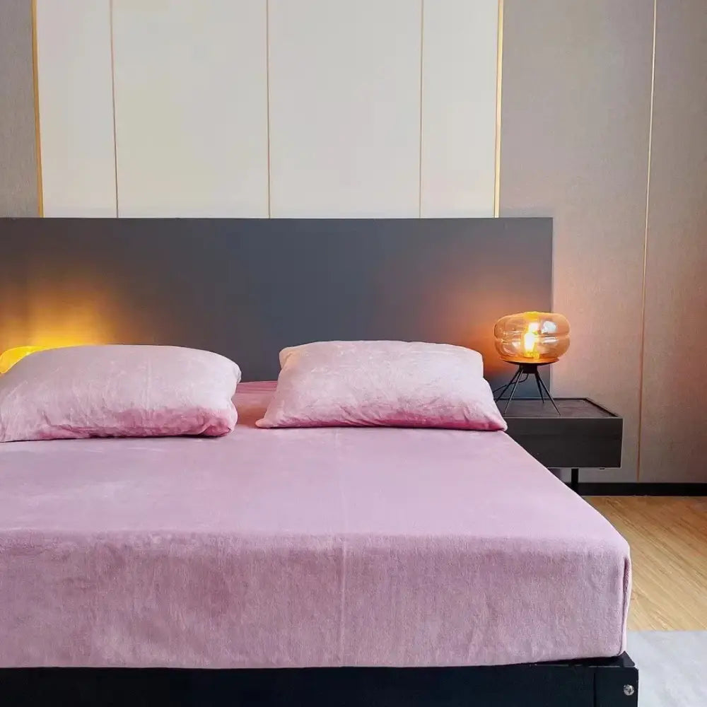 Flannel Plush Bed Sheet Set