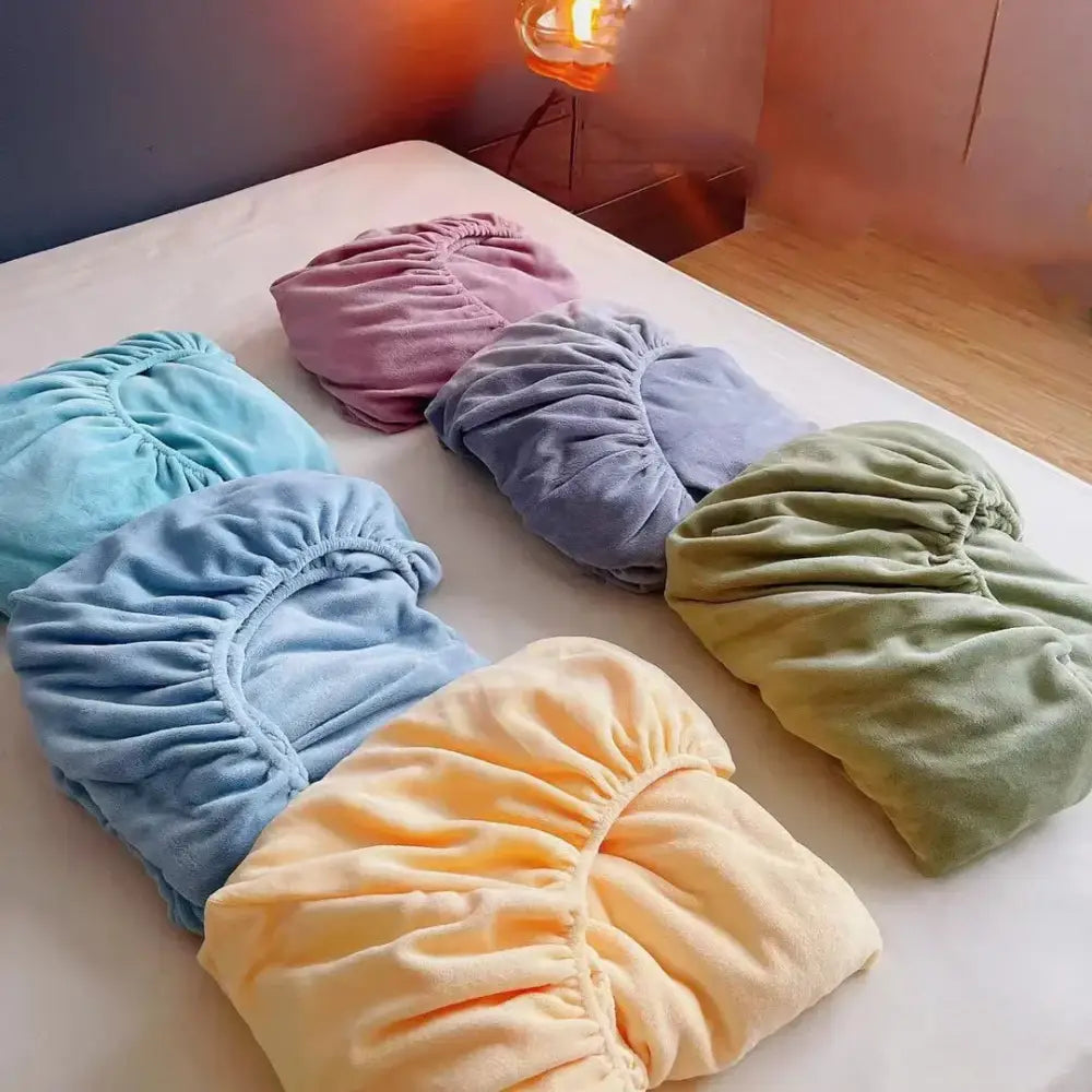 Flannel Plush Bed Sheet Set
