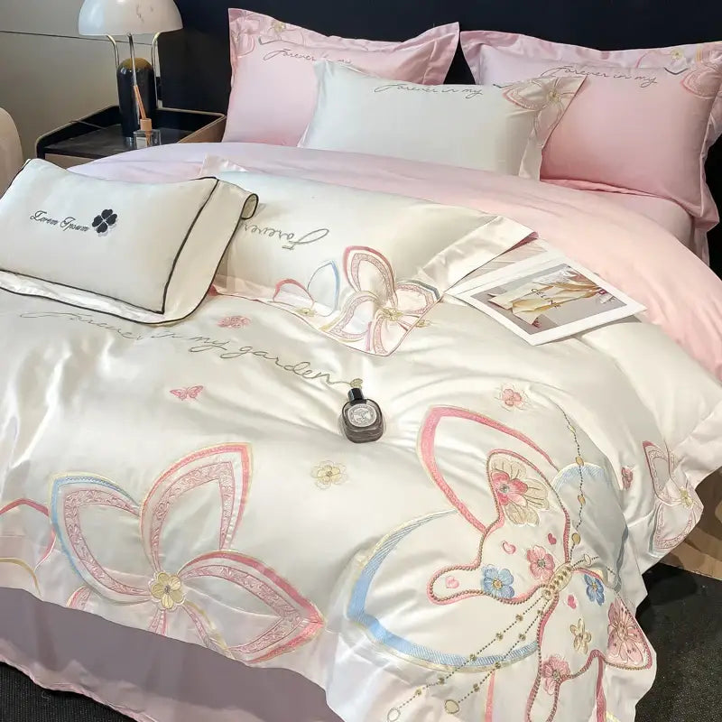 Butterfly Flowers Bedding Set