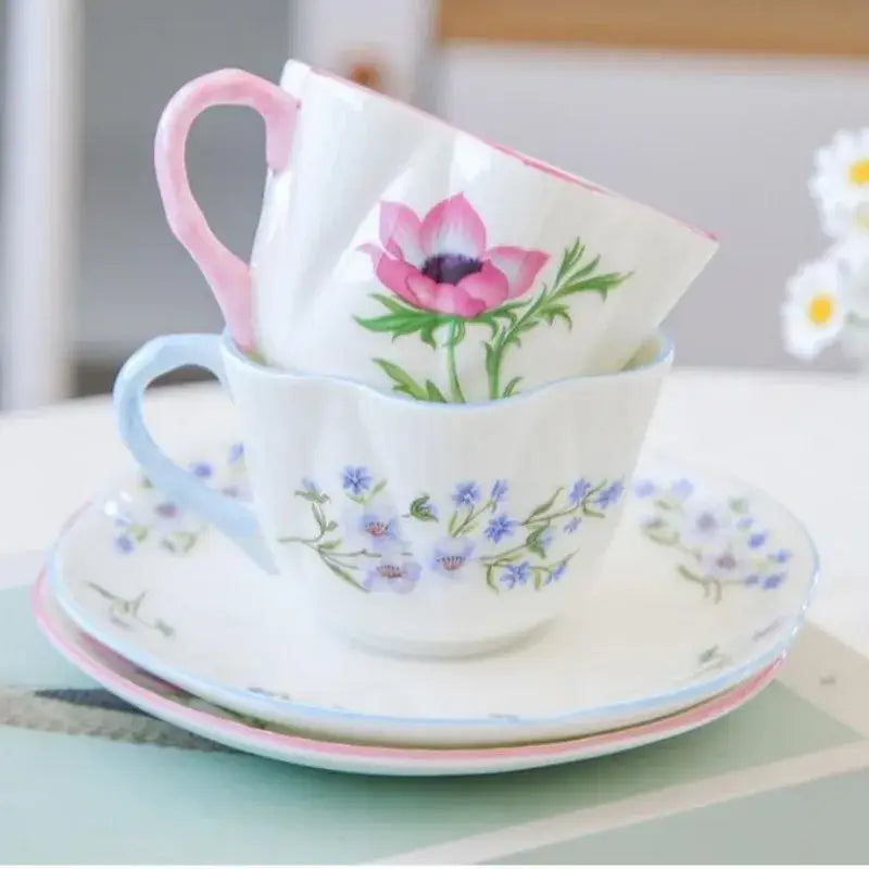 Porcelain Floral Coffee Set