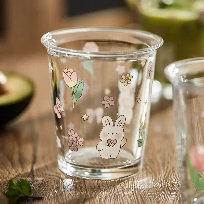 Glass Rabbit Tea Tumbler