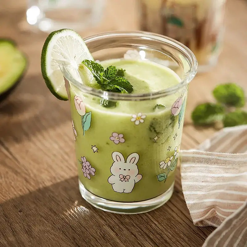 Glass Rabbit Tea Tumbler