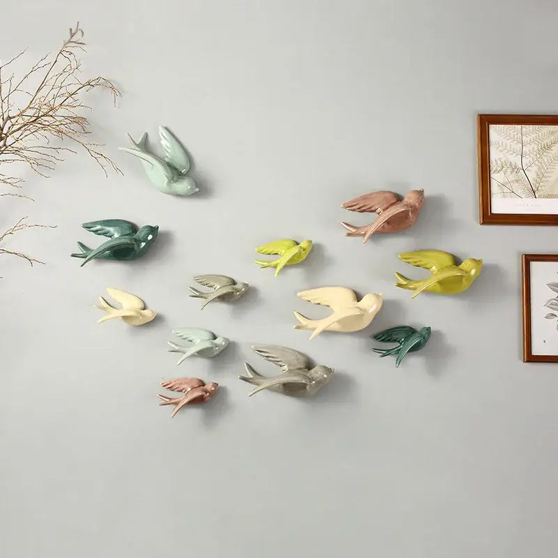 Ceramic Bird Wall Ornament