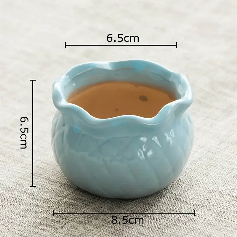 Gradient Lotus Ceramic Pot