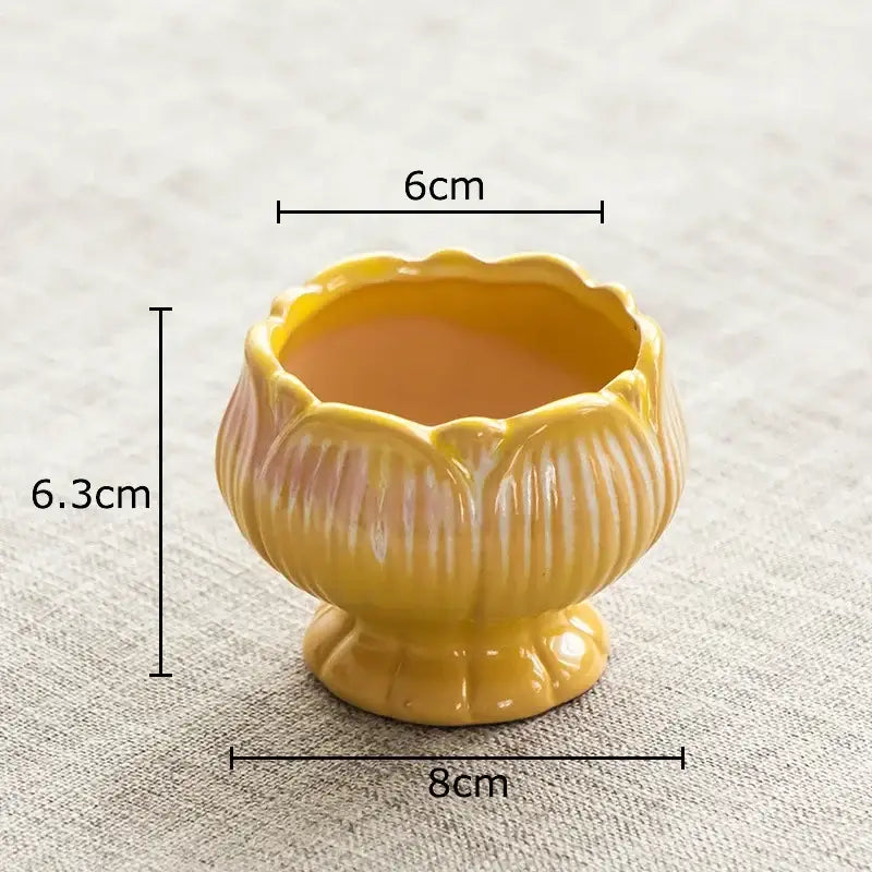 Gradient Lotus Ceramic Pot