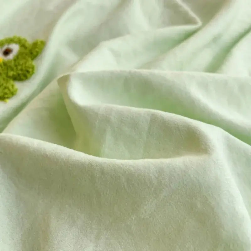 Green Embroidery Cotton Bedding