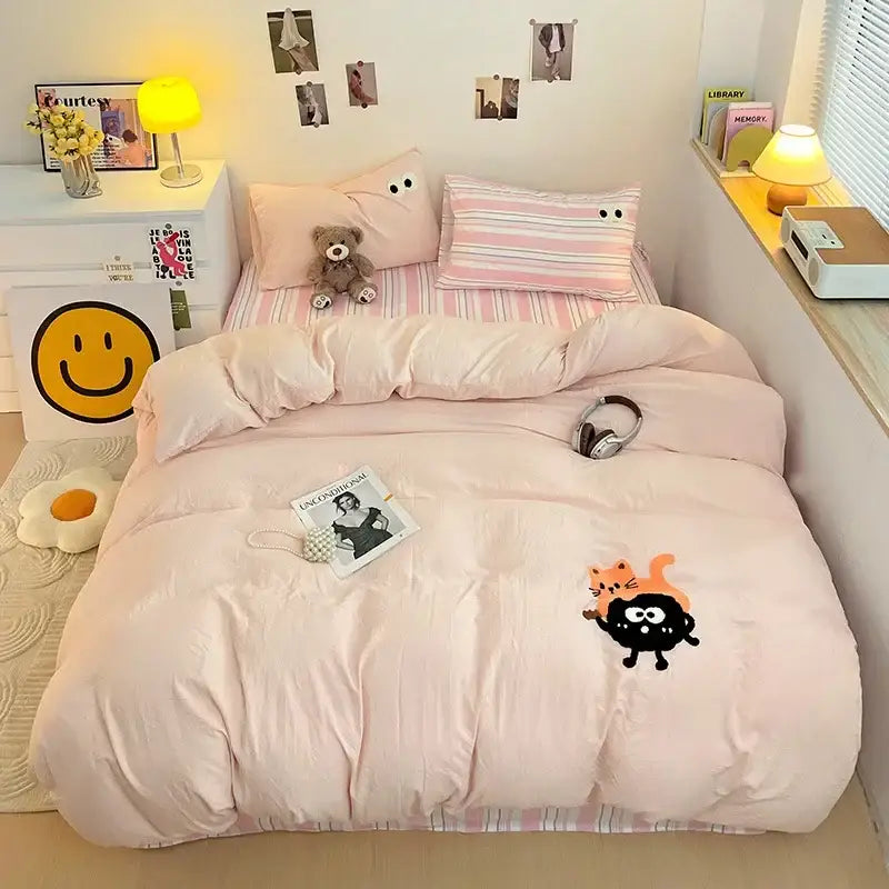 Green Cartoon Cotton Bedding